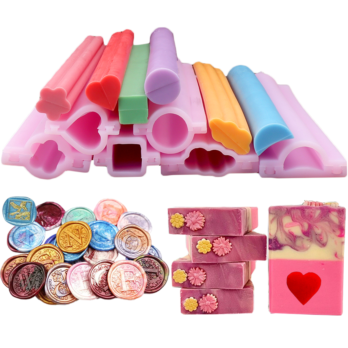 Soap Making Starter Kit - Tube Shape Silicone Soap Molds -