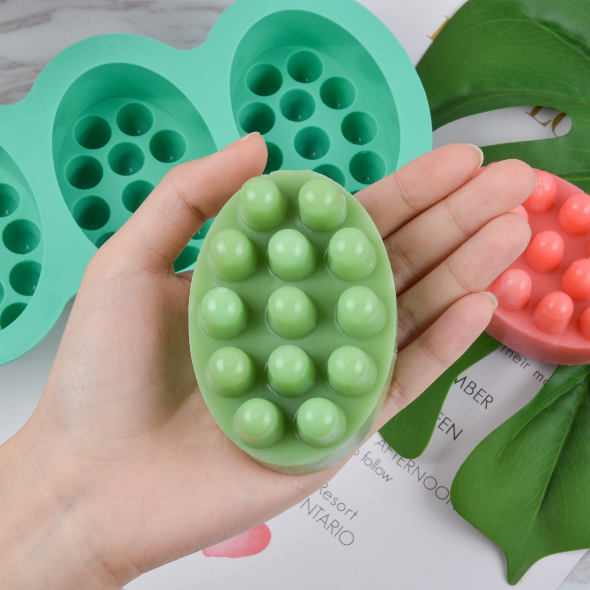 Soap Making Starter Kit - 4 Hole Oval Massage Soap Silicone