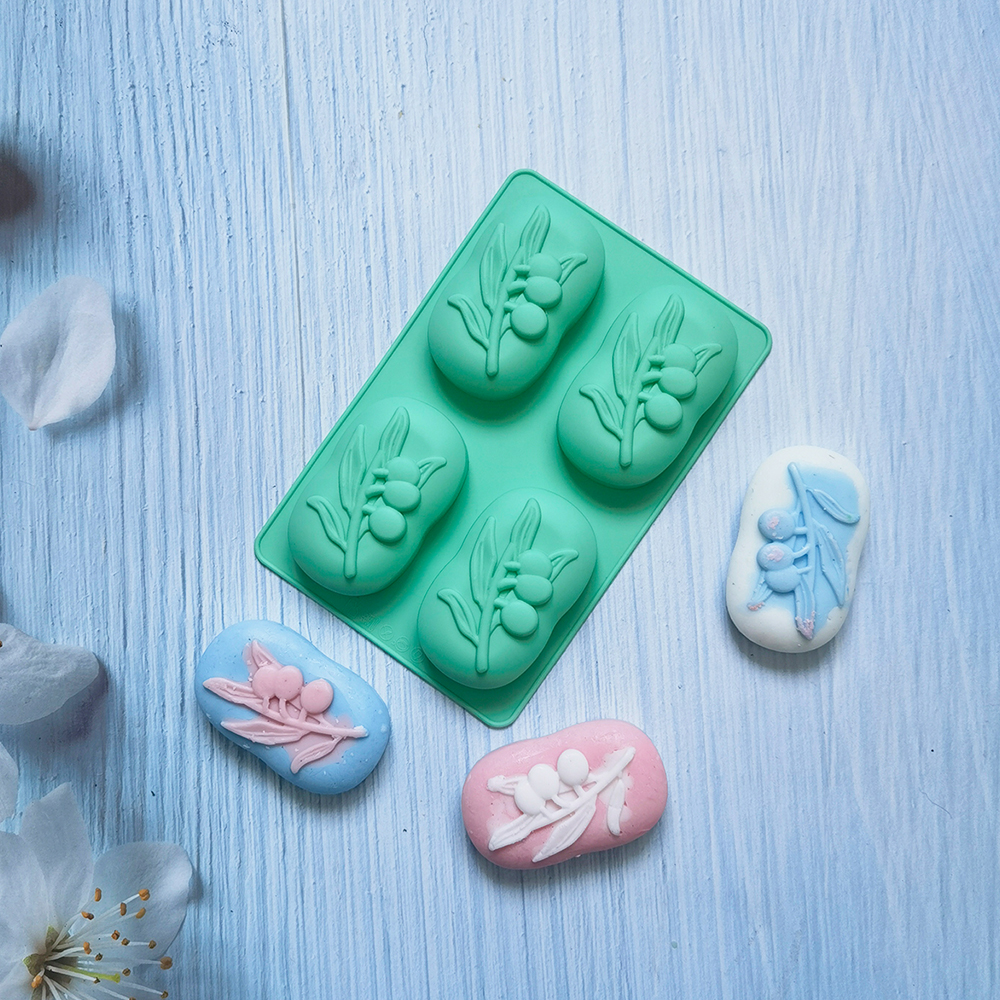 4 Cavities Oval Olive Tree Sil - Soap Making Starter Kit 评论和价格