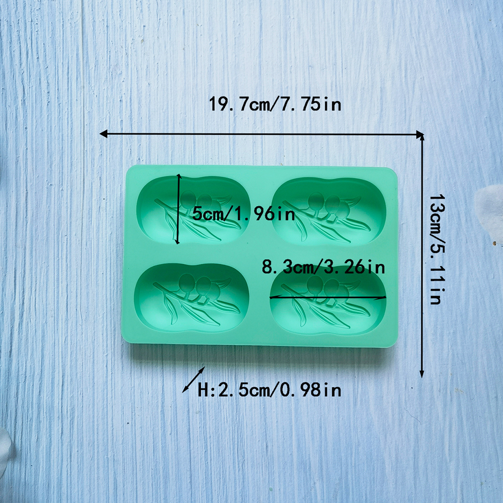 4 Cavities Oval Olive Tree Sil - Soap Making Starter Kit 评论和价格