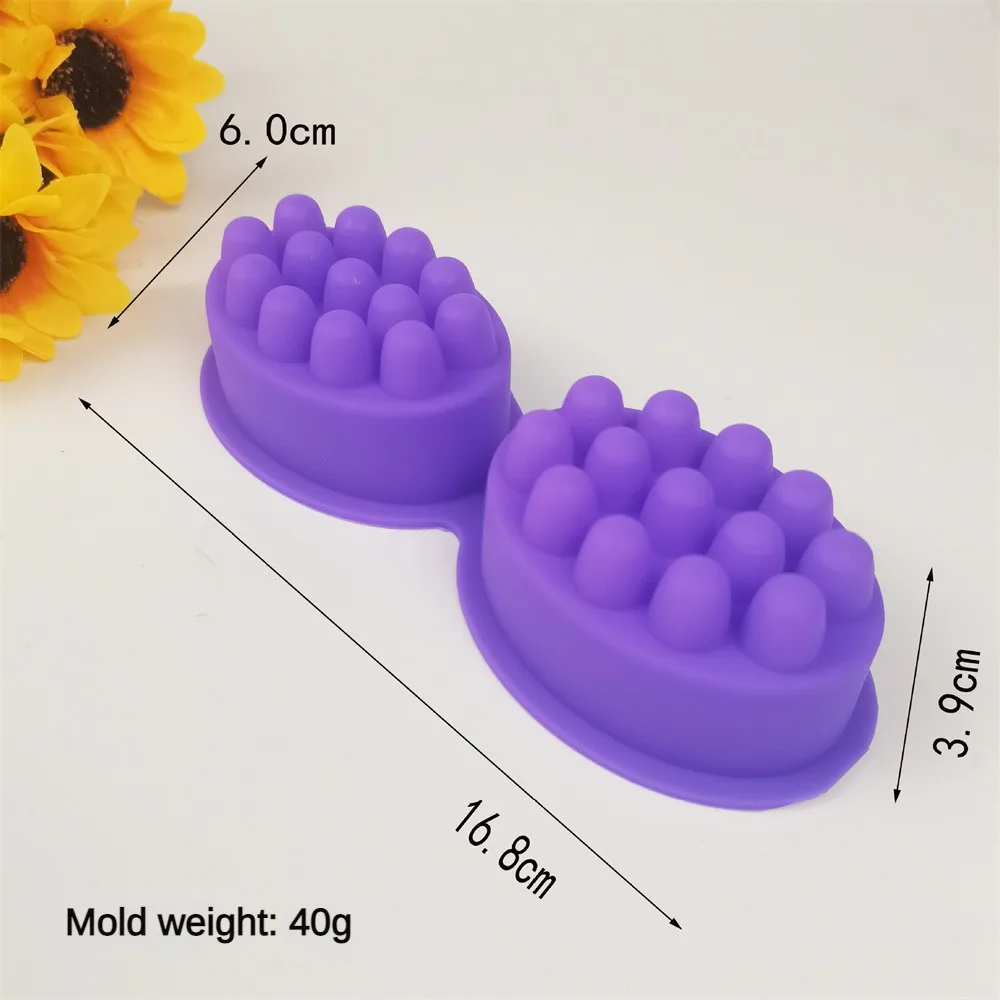 2 Hole Silicone Soap Mold Oval - Soap Making Starter Kit 评论和价格