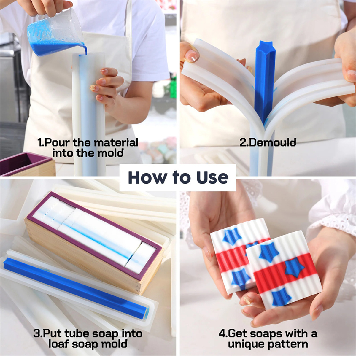 Tube Shape Silicone Soap Molds - Soap Making Starter Kit 评论和价格
