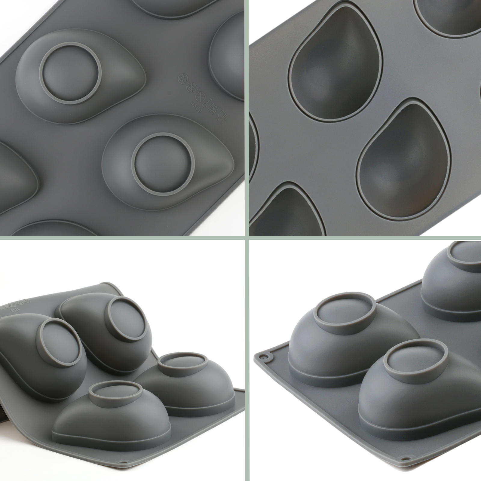 1pcs Gray Thick Silicone Mouss - Melt Pour Soap Base 评论和价格