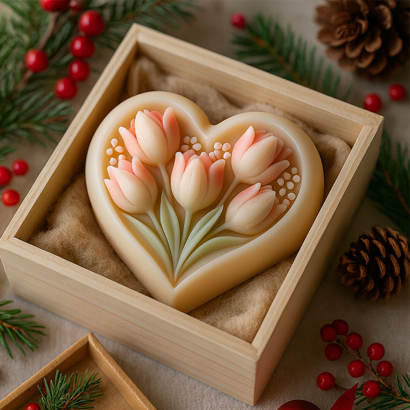 3D heart-shaped tulip silicone - Soap Making Starter Kit 评论和价格