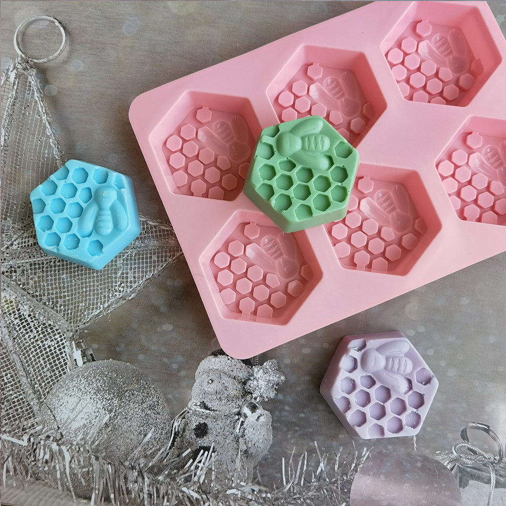 Silicone Hexagonal Bee Soap Mo - Soap Making Starter Kit 评论和价格