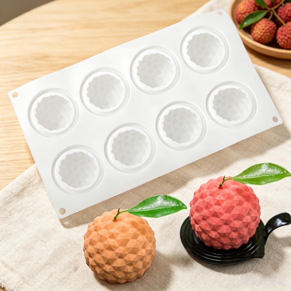 8‑Cavity Lychee Silicone Mold  - Melt Pour Soap Base 评论和价格