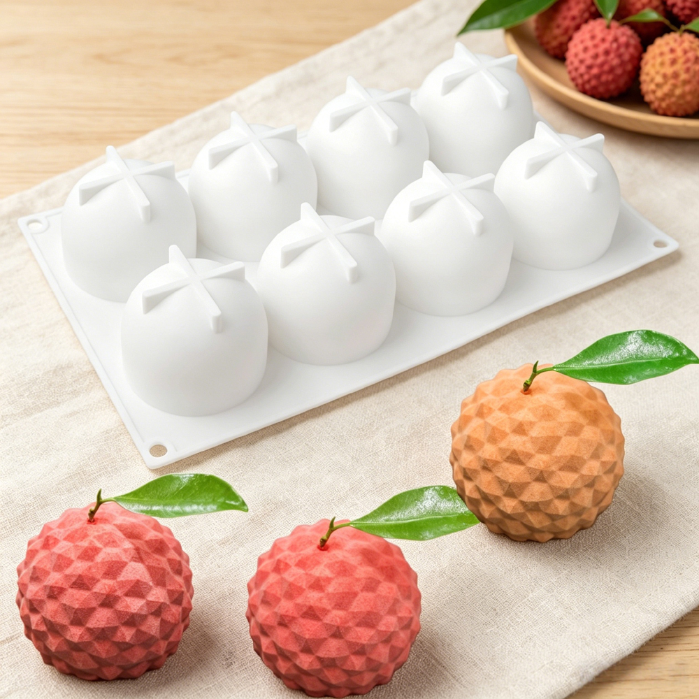 8‑Cavity Lychee Silicone Mold  - Melt Pour Soap Base 评论和价格
