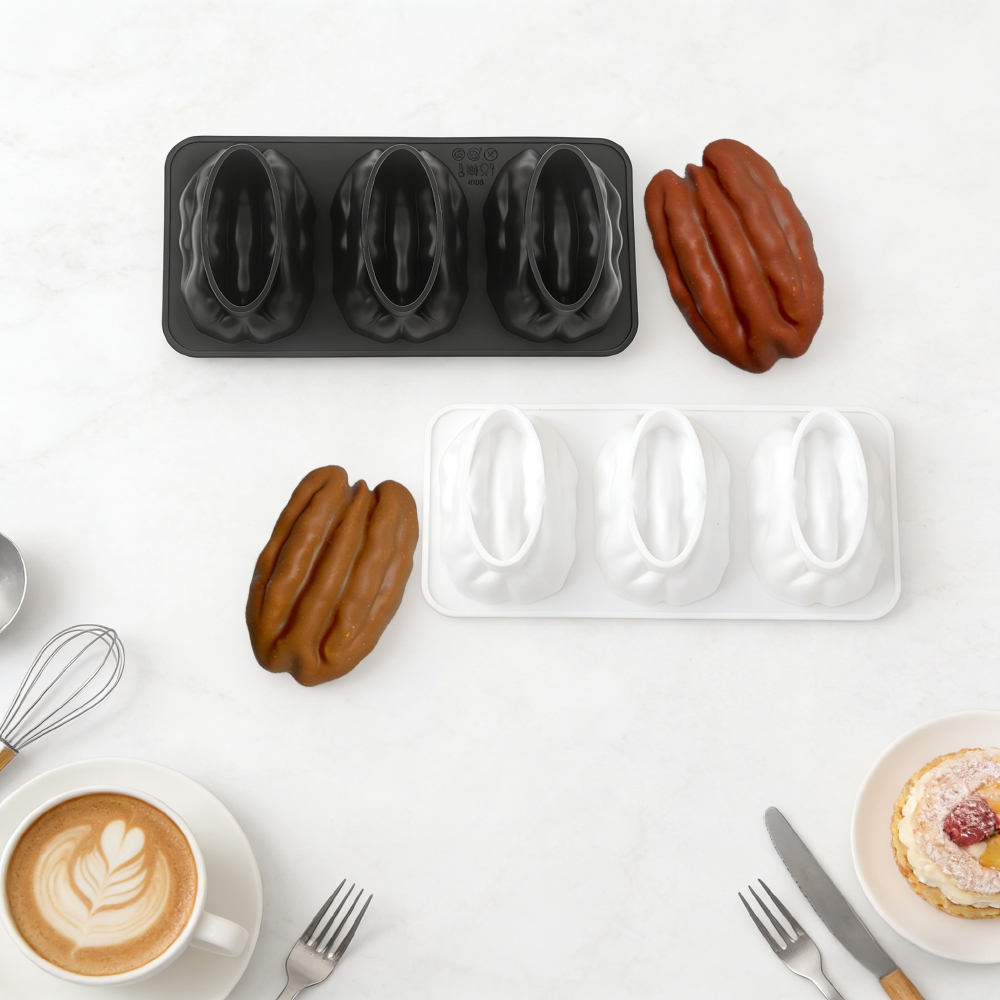 3 Cavity Pecan Silicone Mold H - Melt Pour Soap Base 评论和价格