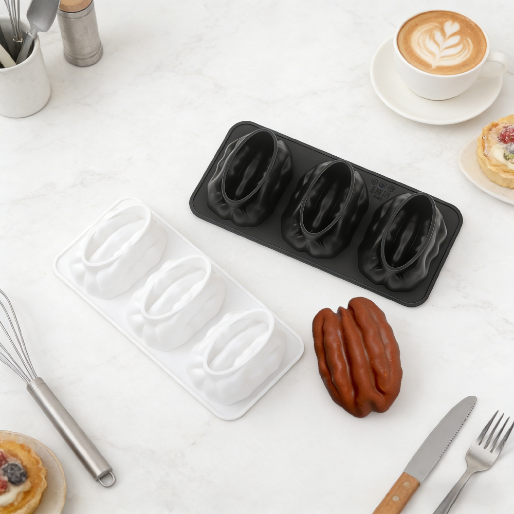 3 Cavity Pecan Silicone Mold H - Melt Pour Soap Base 评论和价格