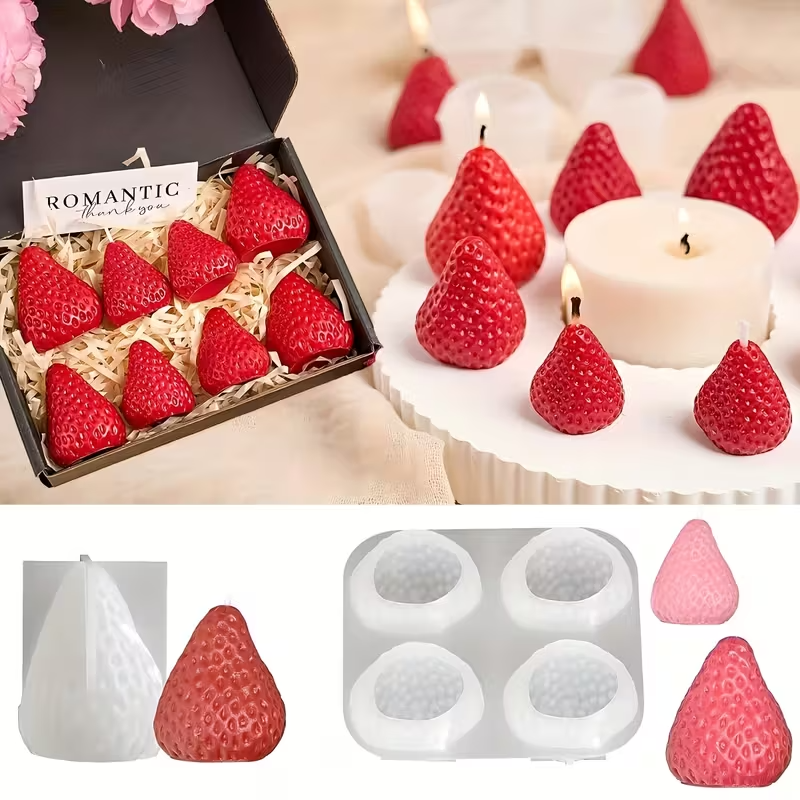 Strawberry Silicone Candle Mol - Melt Pour Soap Base 评论和价格