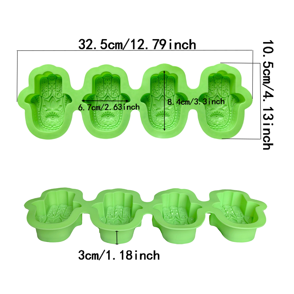 1pc 4-chamber palm soap mold s - Soap Making Starter Kit 评论和价格