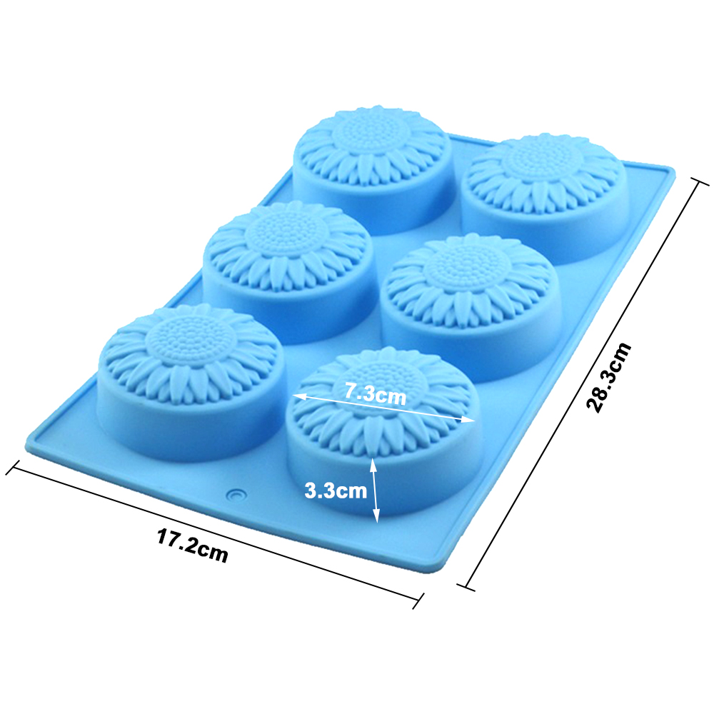 6 Cavity Silicone molds Flower - Soap Making Starter Kit 评论和价格