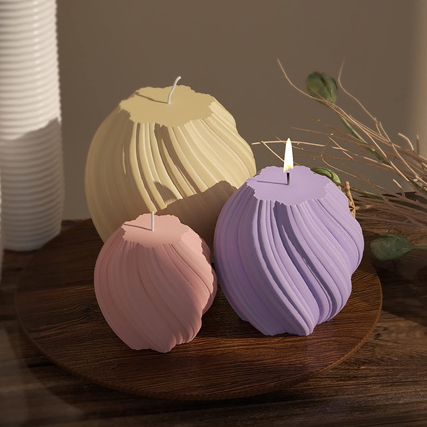 3 Pack Wave Candle Molds - Mul - Soap Making In Home 评论和价格