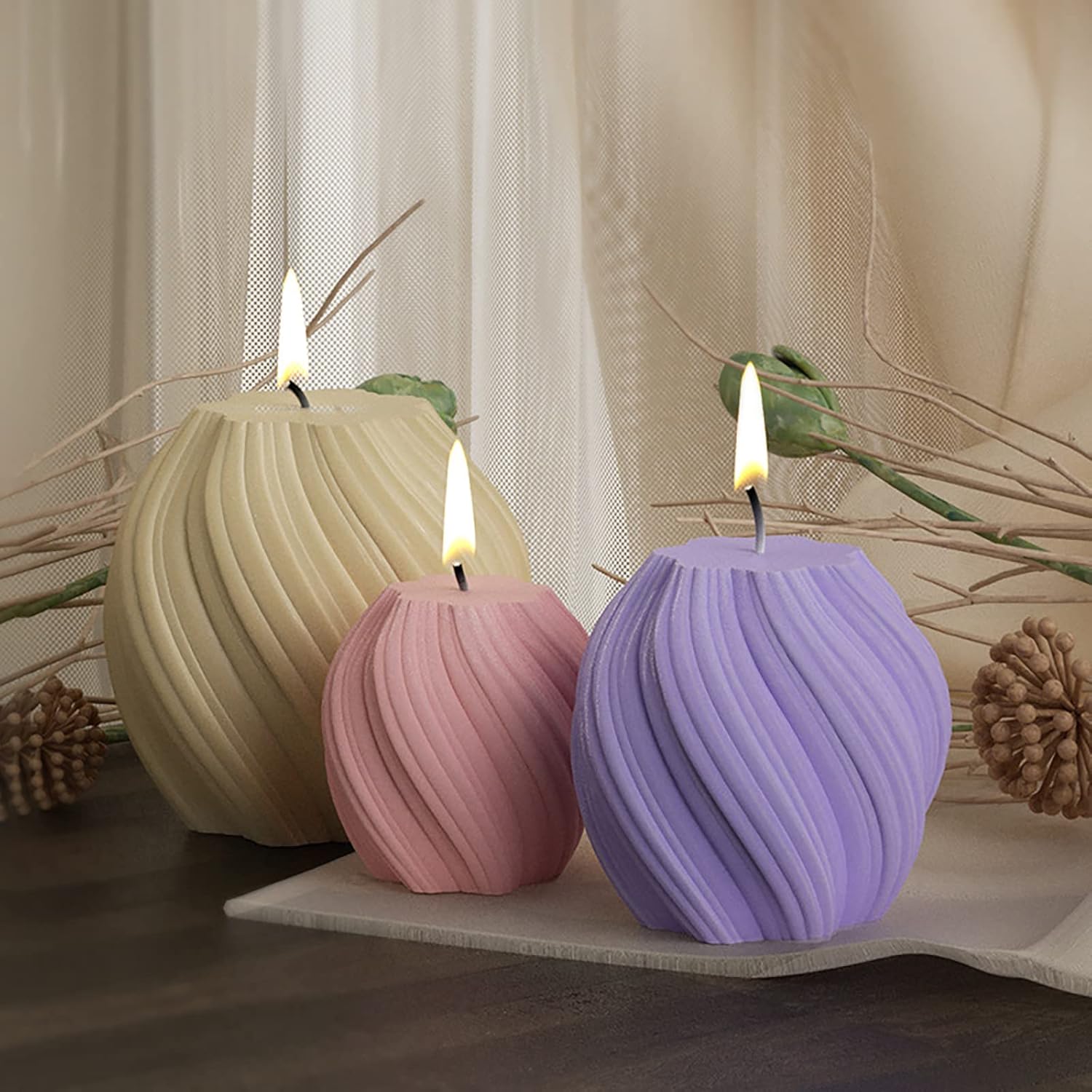 3 Pack Wave Candle Molds - Mul - Soap Making In Home 评论和价格