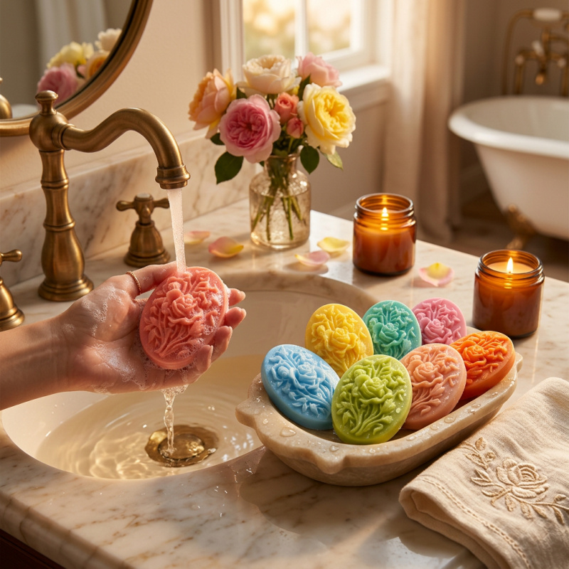 4 Silicone mold with flower sh - Melt Pour Soap Base 评论和价格