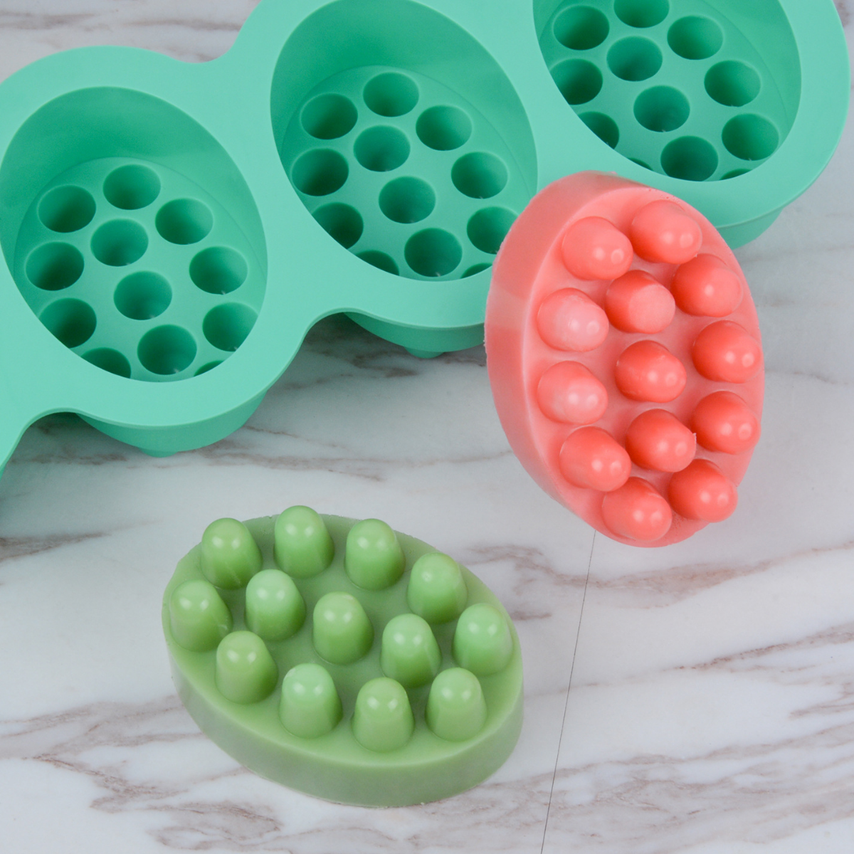 4 Hole Oval Massage Soap Silic - Soap Making Starter Kit 评论和价格